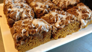 plate of coffee cake bars