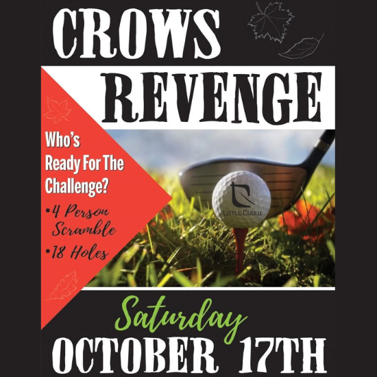 flyer for the Crows Revenge golf scramble