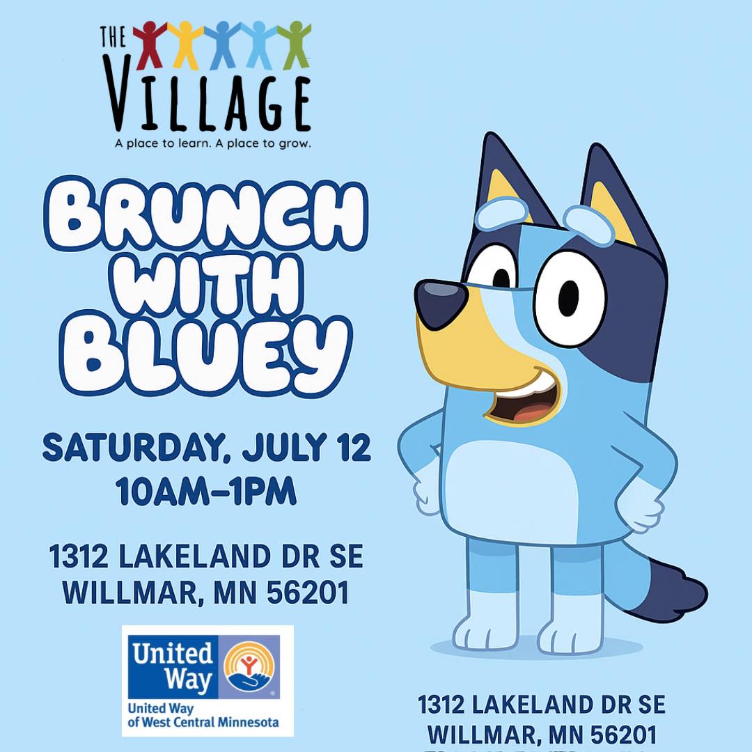 Brunch with Bluey event details with image of Bluey