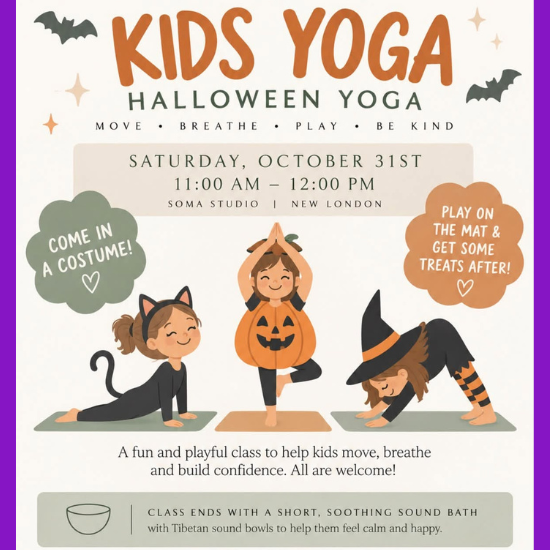 details for kids yoga/halloween yoga at soma studio