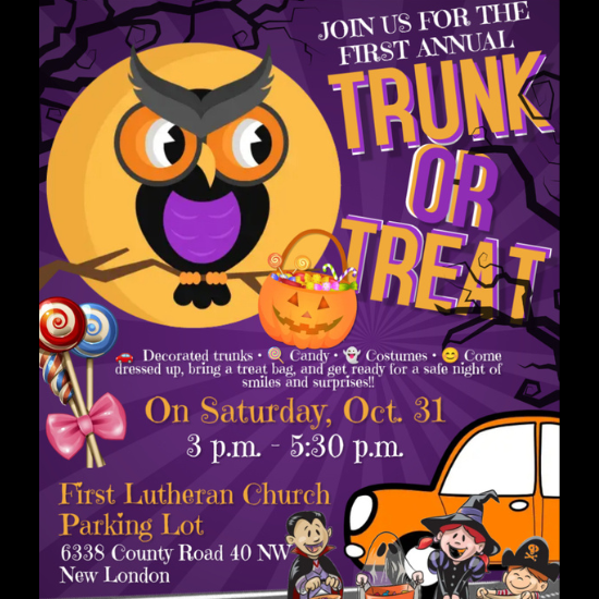 details for the trunk or treat event at first lutheran church